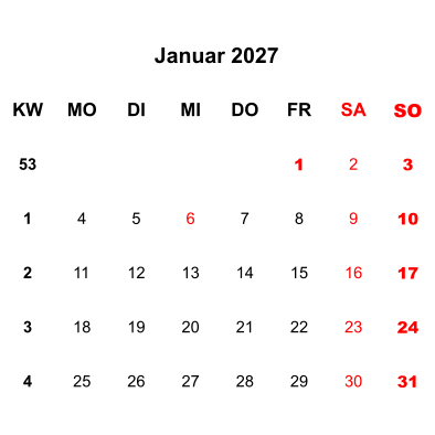 Modellbauveranstaltungen im Januar 2027